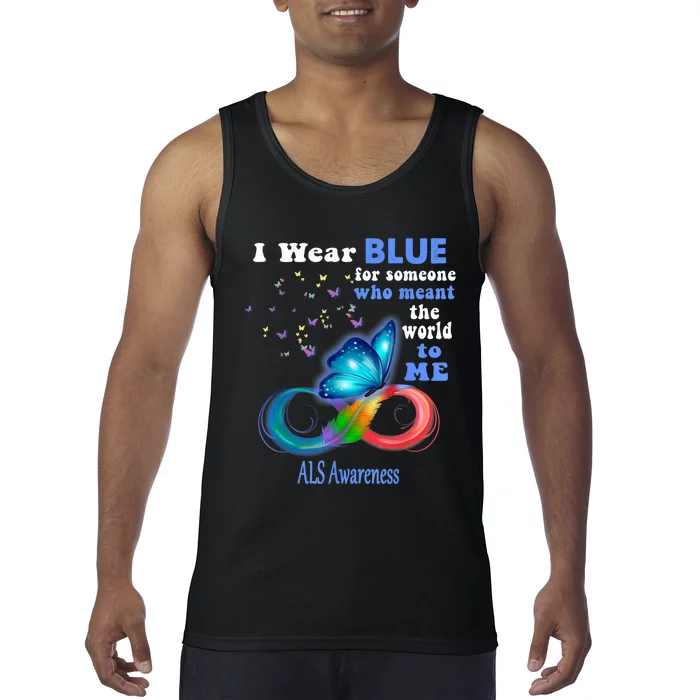 I Wear Blue ALS Awareness Tank Top