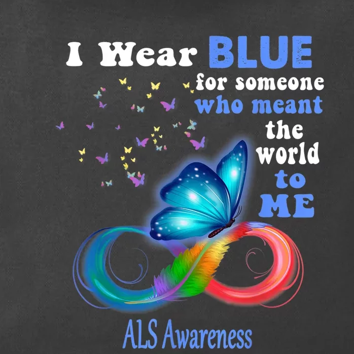 I Wear Blue ALS Awareness Zip Tote Bag