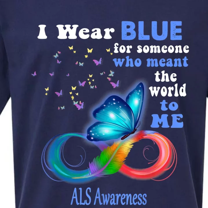 I Wear Blue ALS Awareness Sueded Cloud Jersey T-Shirt