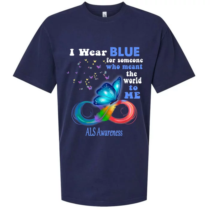 I Wear Blue ALS Awareness Sueded Cloud Jersey T-Shirt