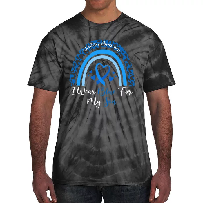 I Wear Blue For My Son Diabetes Awareness Month Gifts Tie-Dye T-Shirt