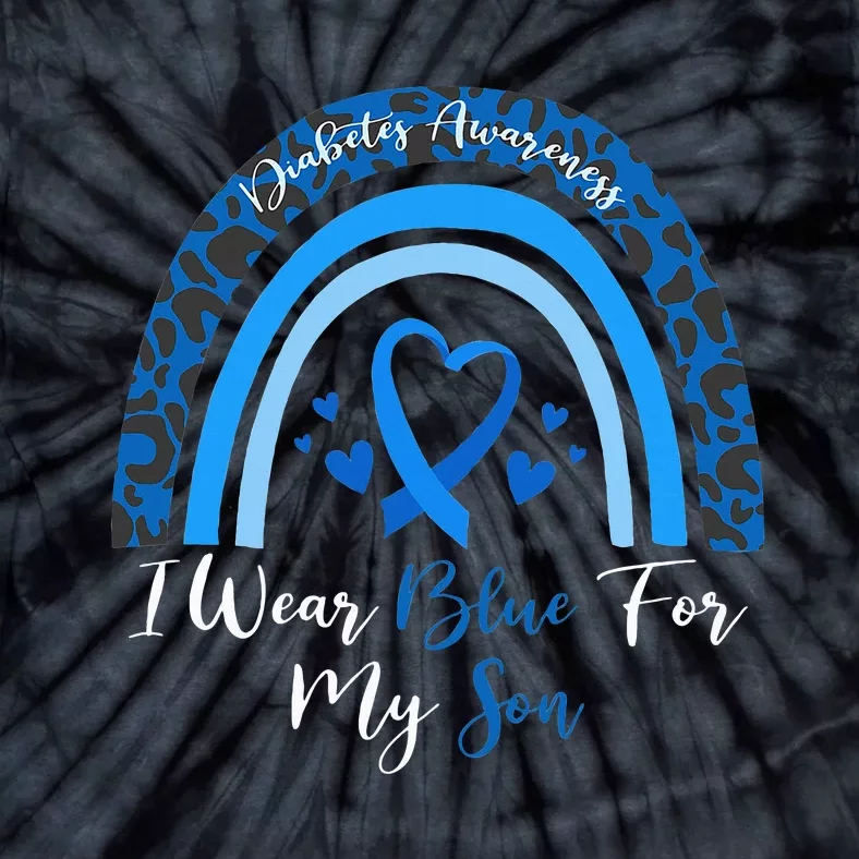 I Wear Blue For My Son Diabetes Awareness Month Gifts Tie-Dye T-Shirt