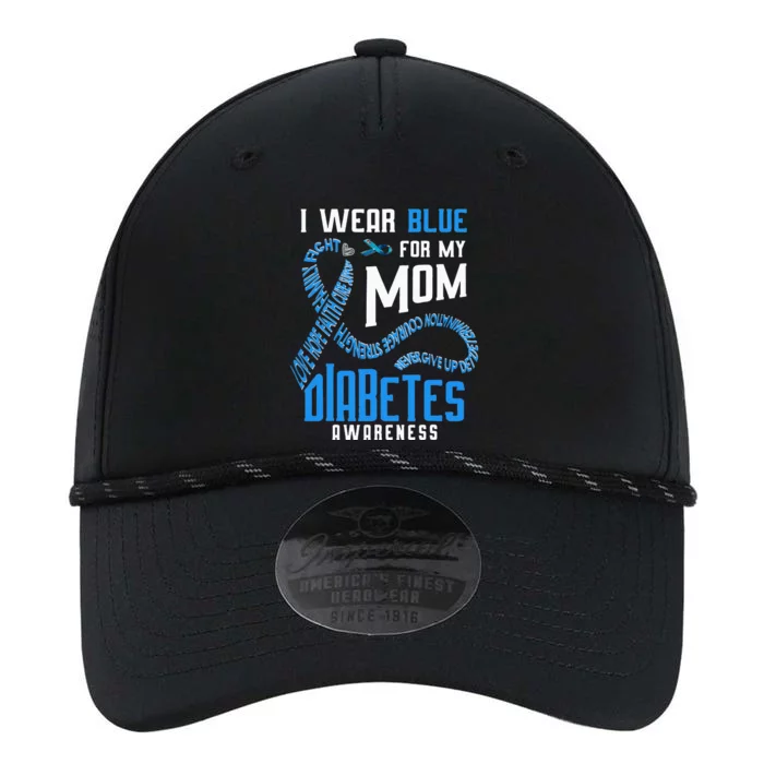 I Wear Blue For My Mom Diabetes Awareness Performance The Dyno Cap