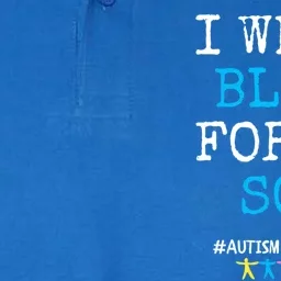 I Wear Blue For My Son Autism Awareness Month Gift Softstyle Adult Sport Polo