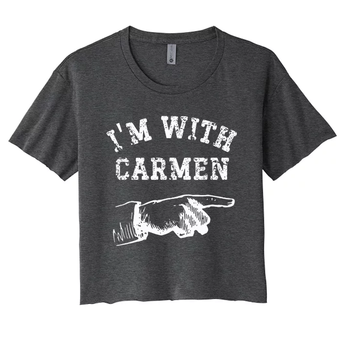 IM With Car Women's Crop Top Tee