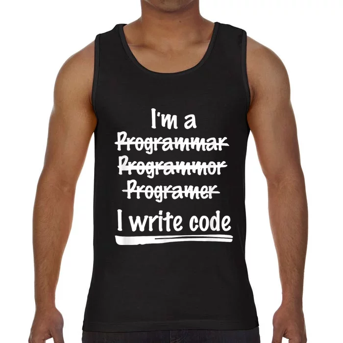 I Write Code Funny Programmer Comfort Colors® Tank Top