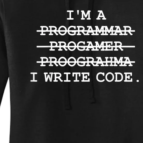 I Write Code Funny Programmer Women's Pullover Hoodie