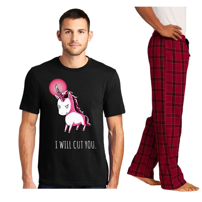 I Will Cut You Stabby Unicorn Funny Pajama Set