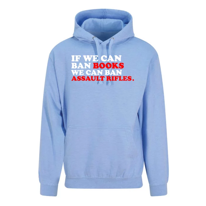 If We Can Ban Books We Can Ban Assault Rifles Unisex Surf Hoodie