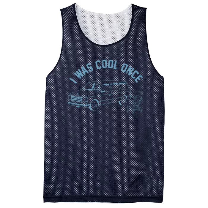 I Was Cool Once Retro Vintage Car Van Mesh Reversible Basketball Jersey Tank