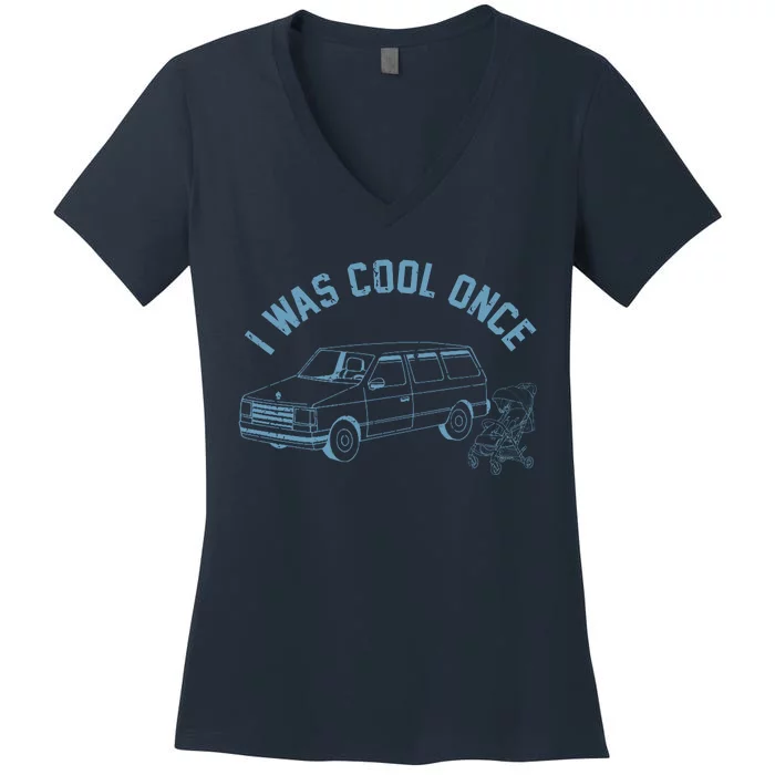 I Was Cool Once Retro Vintage Car Van Women's V-Neck T-Shirt