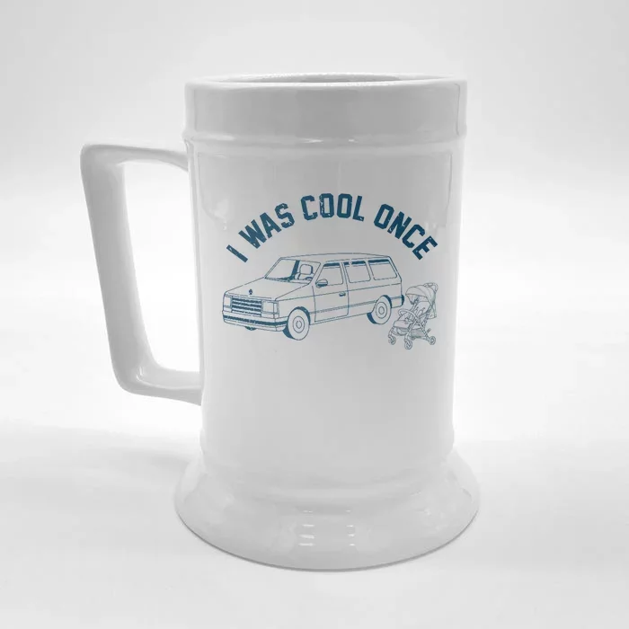 I Was Cool Once Retro Vintage Car Van Front & Back Beer Stein