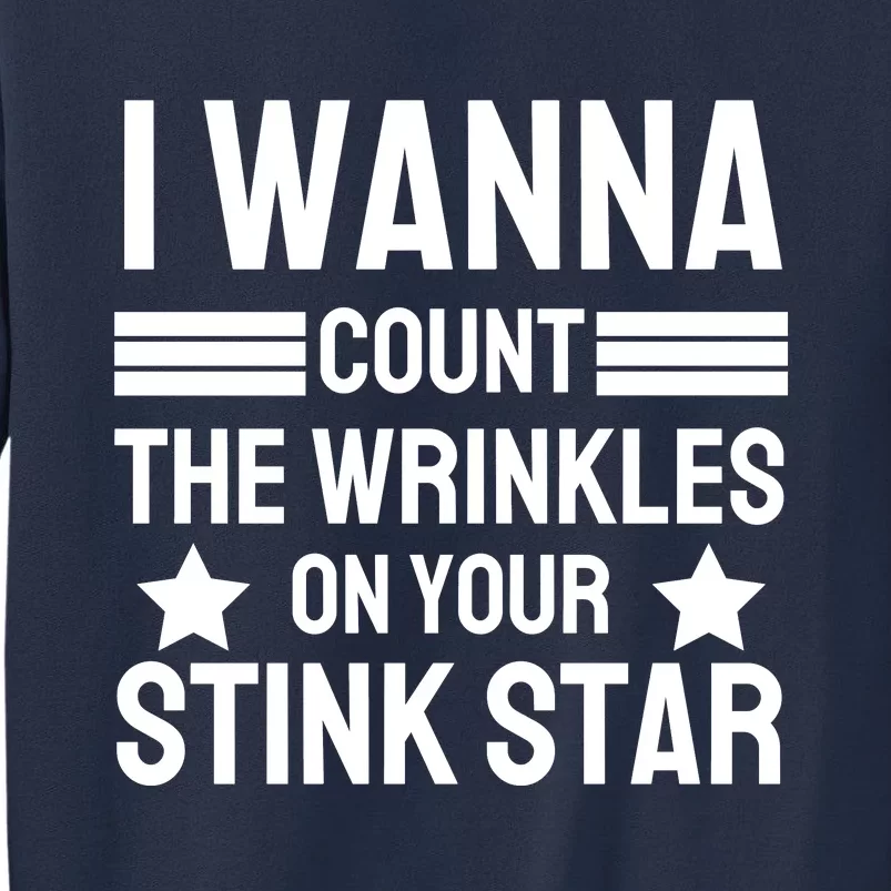 I Wanna Count The Wrinkles On Your Stink Star Funny Sweatshirt