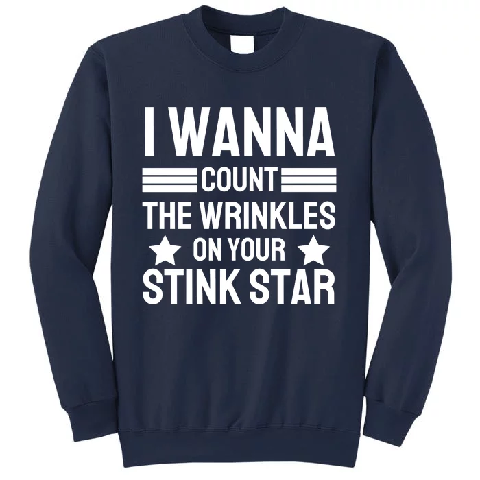 I Wanna Count The Wrinkles On Your Stink Star Funny Sweatshirt