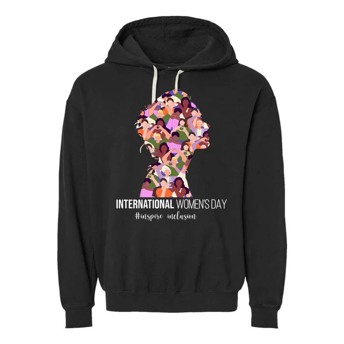 International Womens Day Inspire Inclusion Garment-Dyed Fleece Hoodie