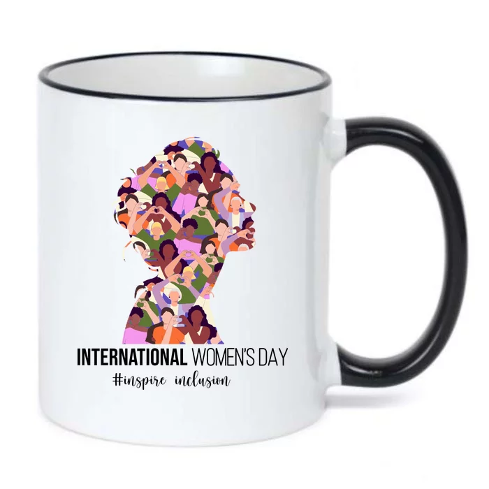 International Womens Day Inspire Inclusion Black Color Changing Mug