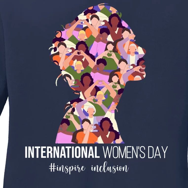 International Womens Day Inspire Inclusion Ladies Long Sleeve Shirt