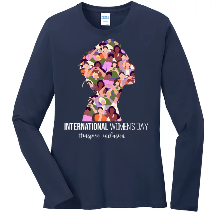 International Womens Day Inspire Inclusion Ladies Long Sleeve Shirt