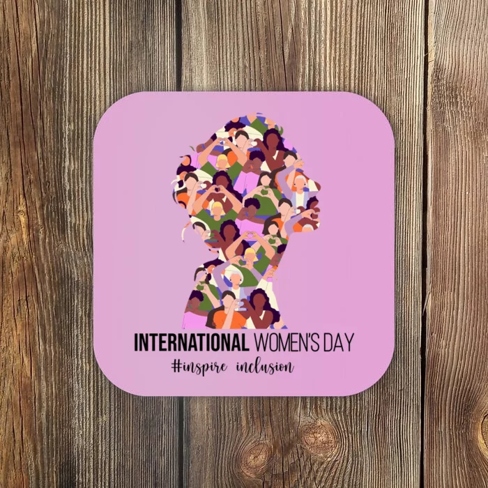 International Womens Day Inspire Inclusion Coaster