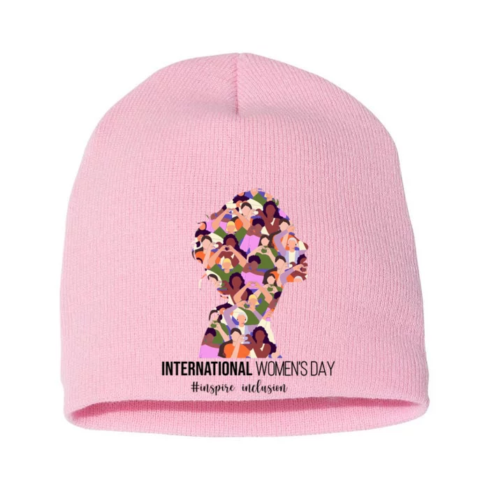 International Womens Day Inspire Inclusion Short Acrylic Beanie