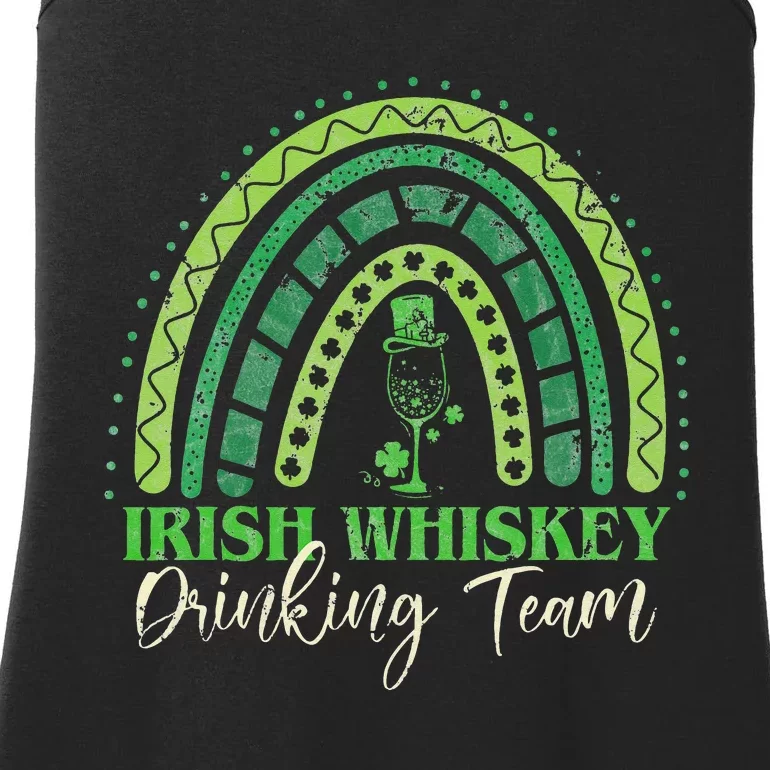 Irish Whiskey Drinking Team Four Leaf Clover Ladies Essential Tank