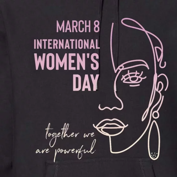 International Women's Day, March 8, Black Pride Feminist Premium Hoodie