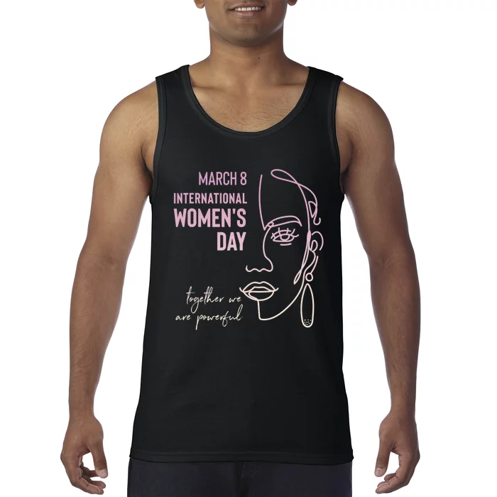 International Women's Day, March 8, Black Pride Feminist Tank Top