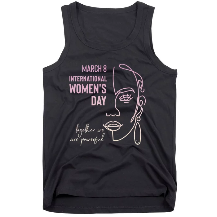 International Women's Day, March 8, Black Pride Feminist Tank Top