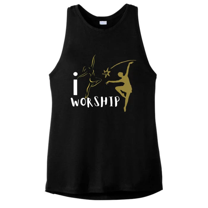 I worship dance ministry Ladies Tri-Blend Wicking Tank