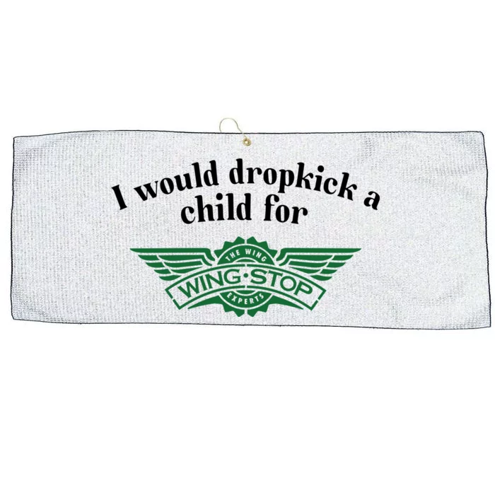 I Would Dropkick A Child For Wingstop Large Microfiber Waffle Golf Towel