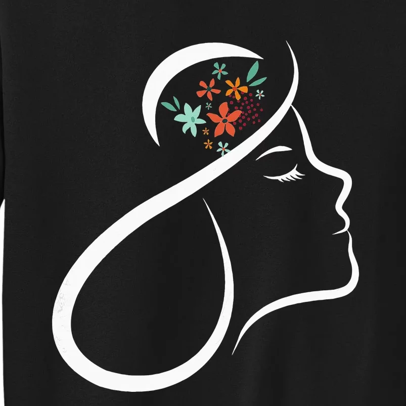 INTERNATIONAL WOMEN'S DAY FLORAL MARCH 8 WOMAN FACE Sweatshirt