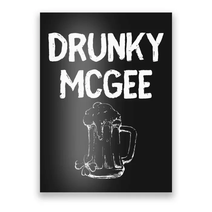 I'm With Drunky Mcgee Funny Couples St Patricks Day Poster