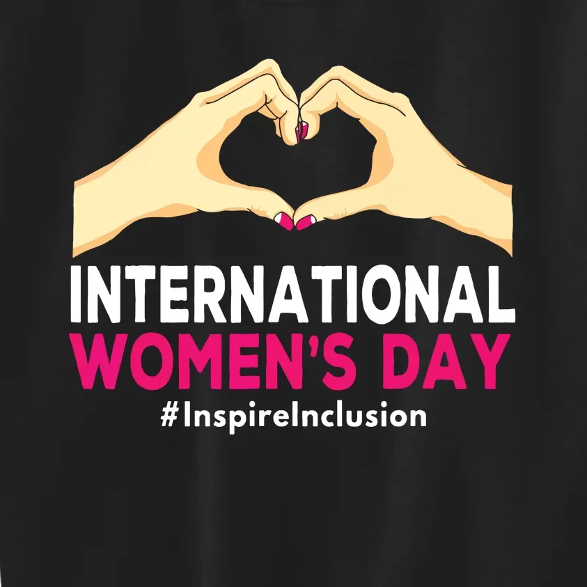 International Women Day 2024 8 March Iwd Inspire Inclusion Kids Sweatshirt