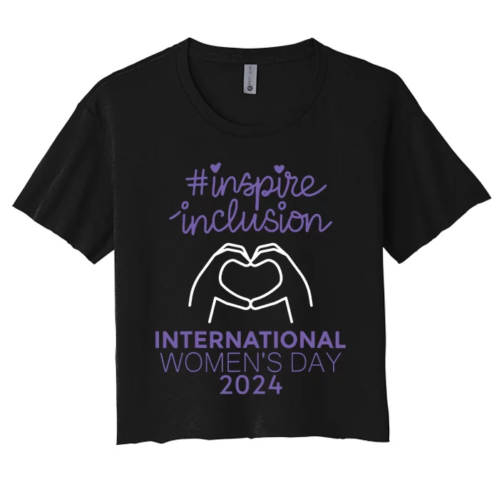 International Women Day 2024 8 March Iwd Inspire Inclusion Women's Crop Top Tee