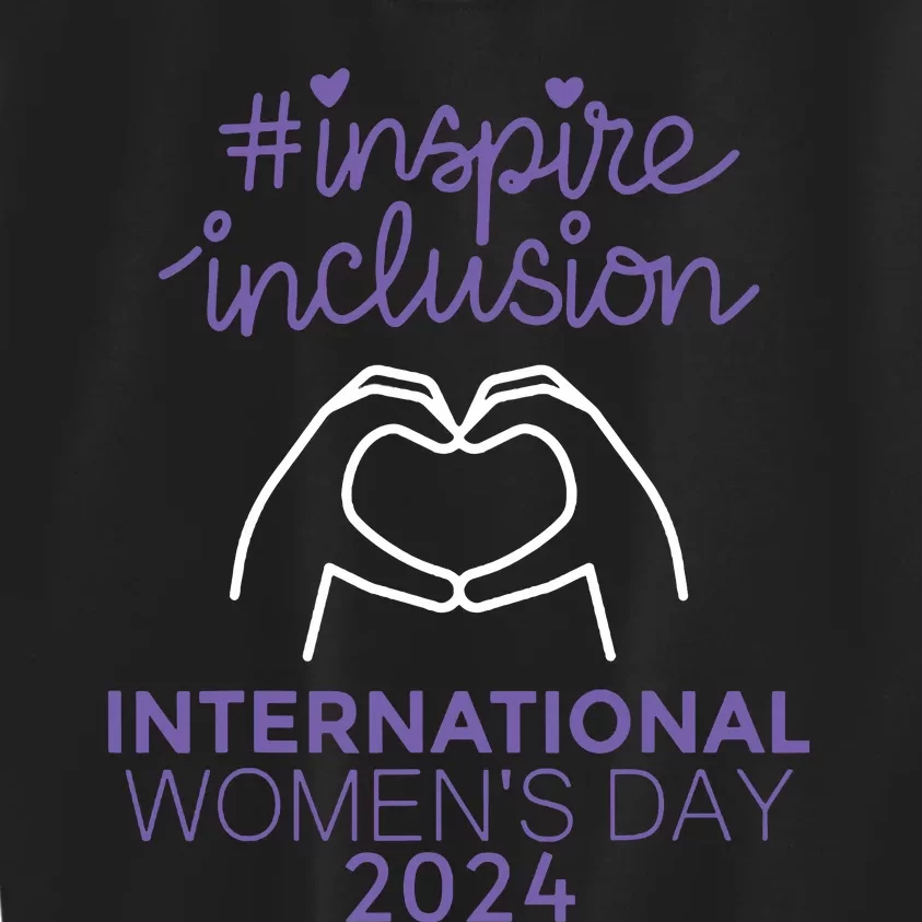 International Women Day 2024 8 March Iwd Inspire Inclusion Kids Sweatshirt