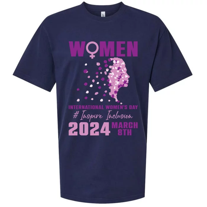 International Women Day 2024 Floral Woman Girl Silhouette Sueded Cloud Jersey T-Shirt