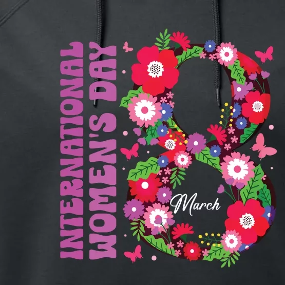 International Women Day 2024 Happy Women Day March 8 2024 Performance Fleece Hoodie