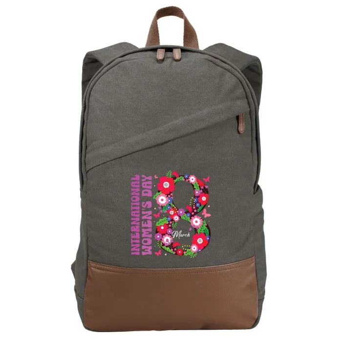 International Women Day 2024 Happy Women Day March 8 2024 Cotton Canvas Backpack