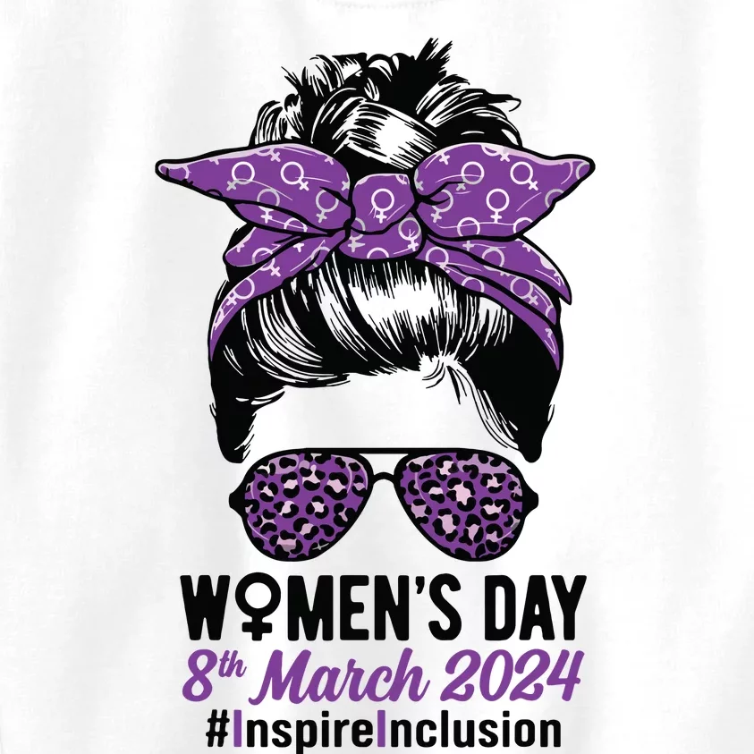 International Women Day 2024 Inspire Inclusion 8 March 24 Kids Sweatshirt