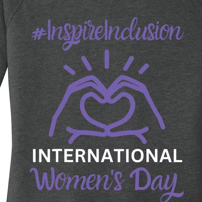 International Women Day 2024 Inspire Inclusion 8 March Women's Perfect Tri Tunic Long Sleeve Shirt