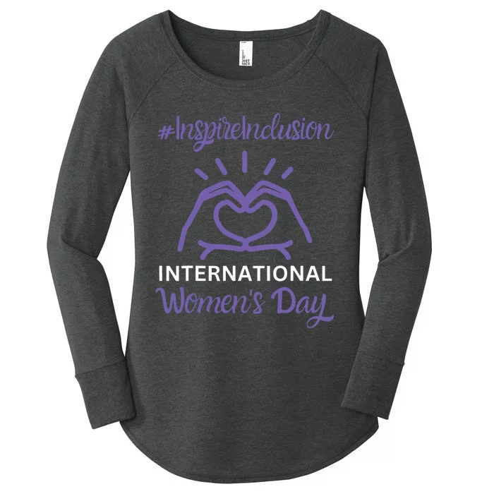 International Women Day 2024 Inspire Inclusion 8 March Women's Perfect Tri Tunic Long Sleeve Shirt