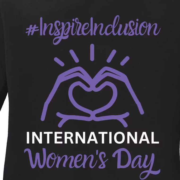 International Women Day 2024 Inspire Inclusion 8 March Ladies Long Sleeve Shirt