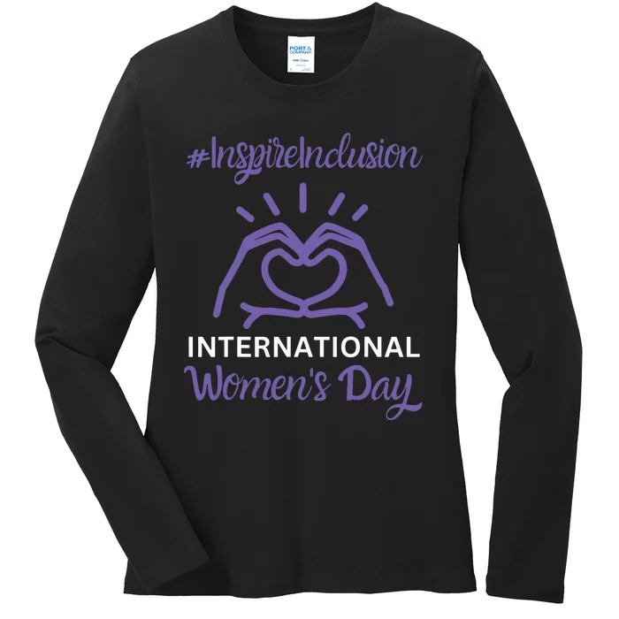 International Women Day 2024 Inspire Inclusion 8 March Ladies Long Sleeve Shirt