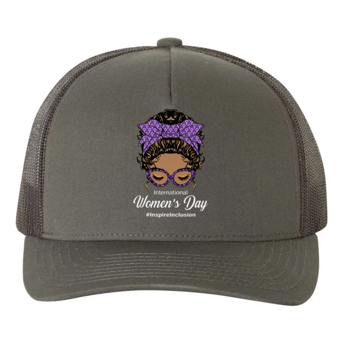 International Women Day 2024 Inspire Inclusion 8 March Yupoong Adult 5-Panel Trucker Hat