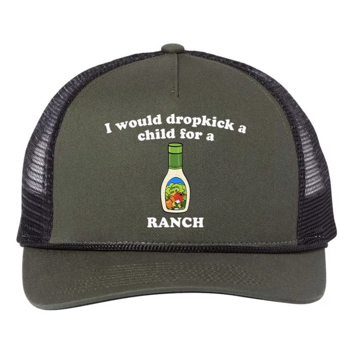 I Would Dropkick A Child For Ranch Retro Rope Trucker Hat Cap