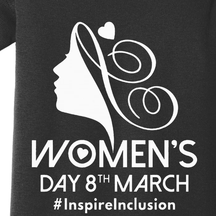 International Wom.en's Day 2024 8 March IWD Inspire Inclusion Baby Bodysuit