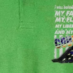 I Will Defend My Family My Flag Softstyle Adult Sport Polo