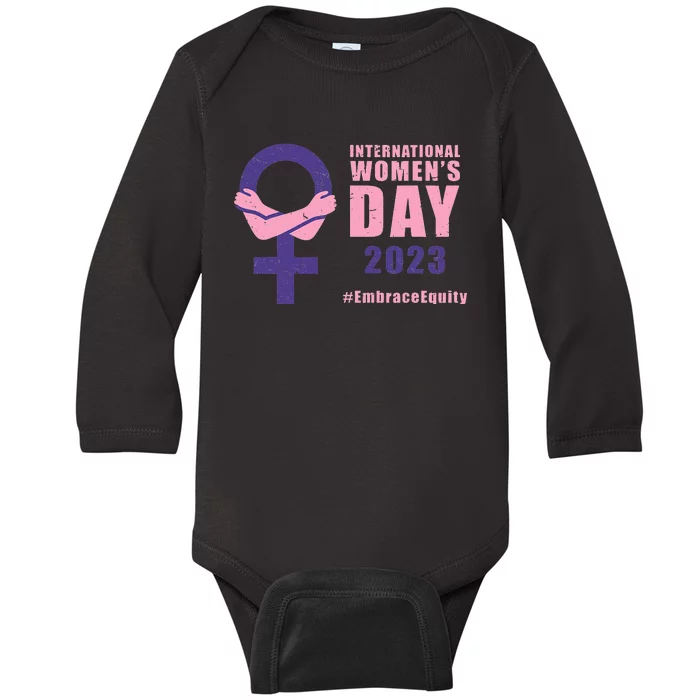 International Wo Day March 8 EmbraceEquity Baby Long Sleeve Bodysuit