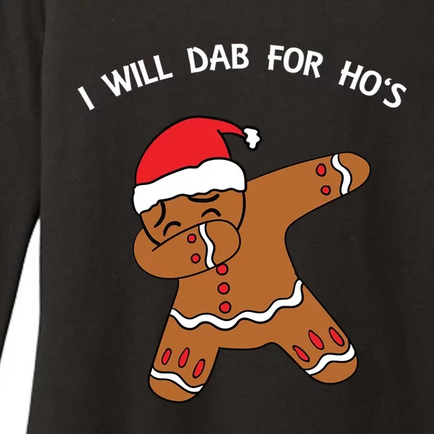 I Will Dab For Ho Ho HoS Gingerbread Ugly Christmas Sweater Great Gift Womens CVC Long Sleeve Shirt