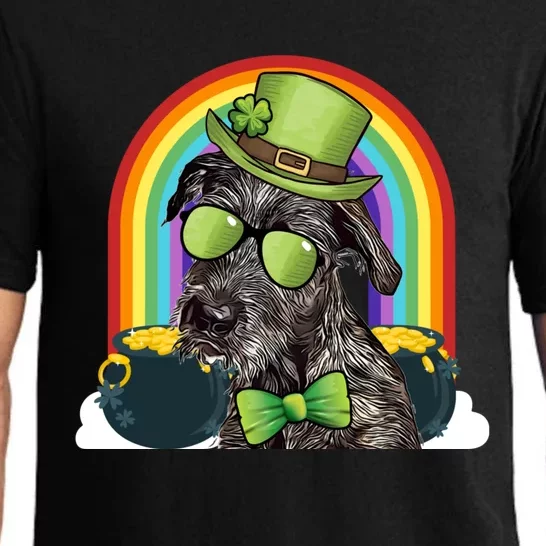 Irish Wolfhound Dog Leprechaun Funny St Patricks Day Meaningful Gift Pajama Set